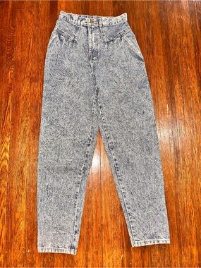 Vintage 80’s Mesa Women’s 2 Blue Acid Wash High Waisted Retro Mom Jeans